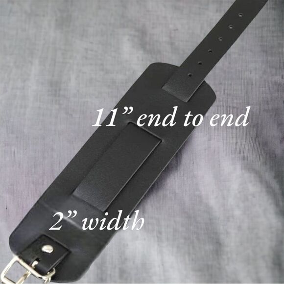 Men’s l Basic Black l Leather Wristband l New - Picture 4 of 7